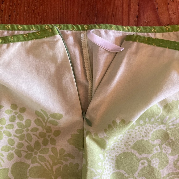 Marimekko Skirt with Pleated Ruffle Size 6 Green, Blue, White 100% Cotton - Picture 7 of 11